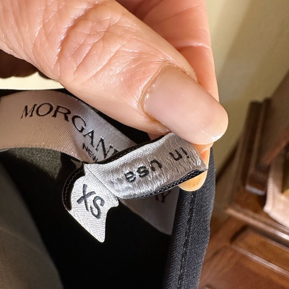 Morgane Le Fay black silk chiffon sleeveless dress w/beautiful draping Size XS - Picture 7 of 8